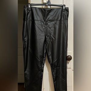 Black Pleather Leggings